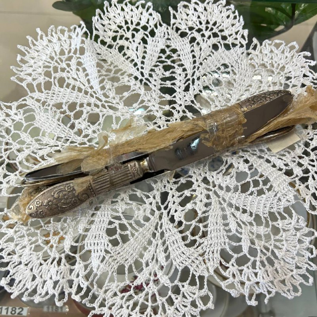 Столовые ножи "Ромашка" Режевский МЗ. Мнц с серебрением, нерж сталь. Цена за 6шт. Картинка 2